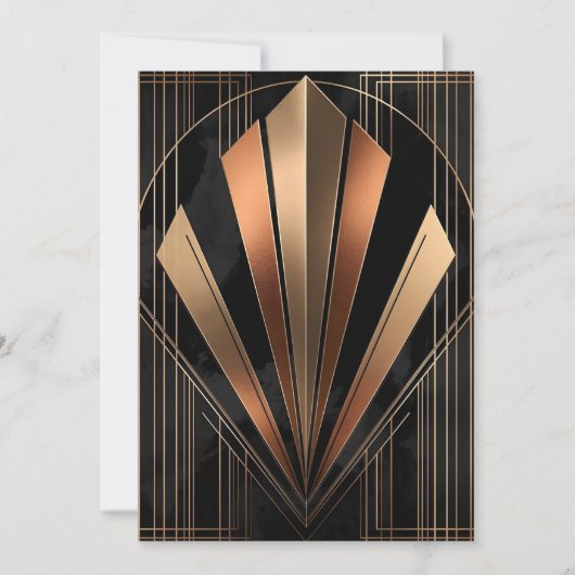 Art Deco Metallic Geometric Elegance シーズンカード (正面)