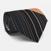 Art Deco Metallic Geometric Elegance ネクタイ (ロール)