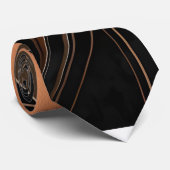 Art Deco Metallic Geometric Elegance ネクタイ (ロール)