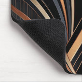 Art Deco Metallic Geometric Elegance マウスパッド (コーナー)