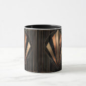 Art Deco Metallic Geometric Elegance マグカップ (中央)