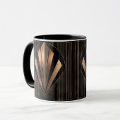 Art Deco Metallic Geometric Elegance マグカップ (正面左)