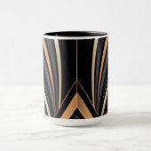 Art Deco Metallic Geometric Elegance マグカップ (中央)