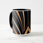 Art Deco Metallic Geometric Elegance マグカップ (正面左)