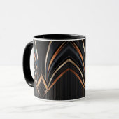 Art Deco Metallic Geometric Elegance マグカップ (正面左)