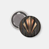 Art Deco Metallic Geometric Elegance マグネット (正面/裏面)