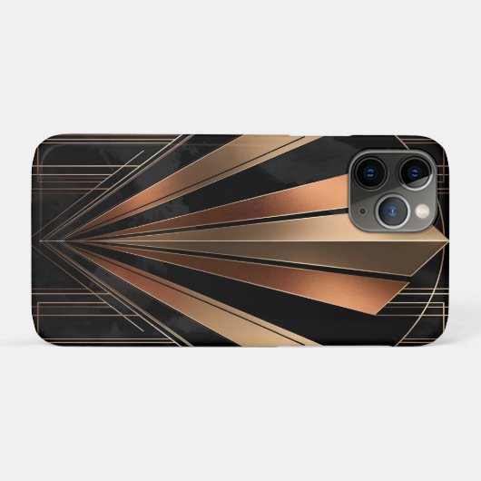 Art Deco Metallic Geometric Elegance Case-Mate iPhoneケース (裏面(横))