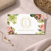 Art Deco Monogram Boutique Floral Design 名刺