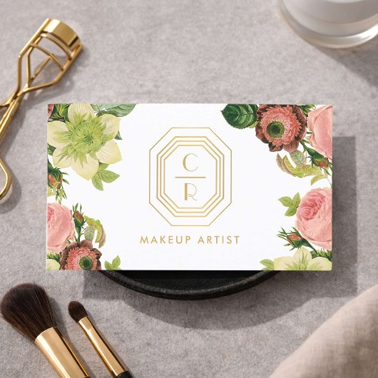 Art Deco Monogram Bridal Makeup Artist 名刺