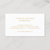 Art Deco Monogram Wedding Planner Floral 名刺 (裏面)