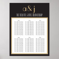Art Deco Monogram Wedding Seating Chart 2