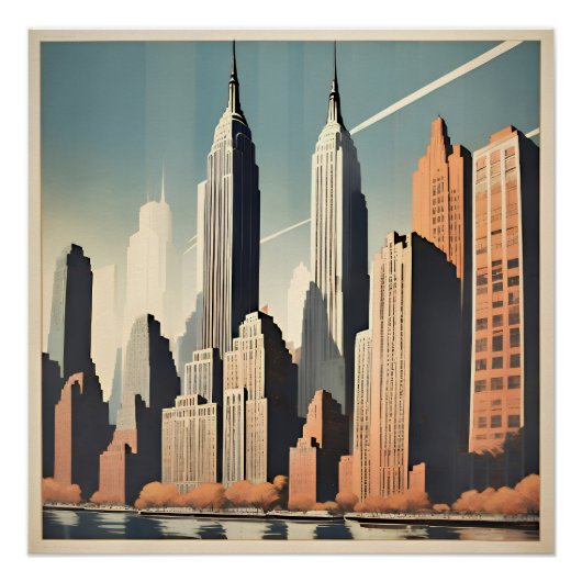 Art déco. New York ポスター (正面)