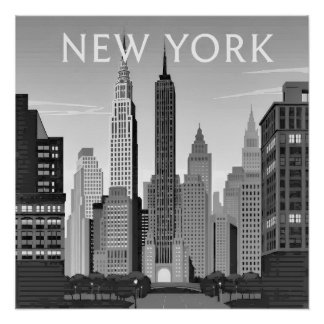 Art déco. New York ポスター