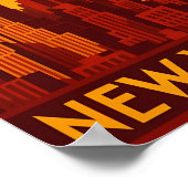 Art deco New York poster print ポスター (角)