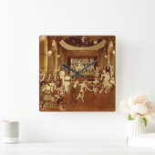 Art Deco Night Club スクエア壁時計 (ホーム)