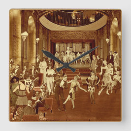 Art Deco Night Club スクエア壁時計