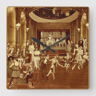 Art Deco Night Club スクエア壁時計