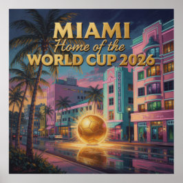  Art Deco Oil Painting World Cup 2026 Boulevard  ポスター