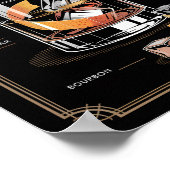 Art Deco Old Fashioned Cocktail Wall ポスター (角)