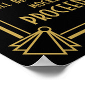 ART Deco Open bar sign for 1920's Gatsby Party ポスター (角)