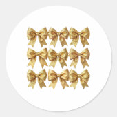 Art Deco Opulence Geometric Patterns ラウンドシール (正面)