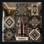 Art Deco Opulence Geometric Patterns I HER_XHU_001 ポスター<br><div class="desc">Art Deco design elements, characterized by luxury and traditional geometric patterns displayed. Xhubleta is a handmade garment worn by highland women and girls in Northern Albania, can be like a photo gallery in interior aesthetics advertised with photos. 8k, photorealistic, architectural photography, interior design magazine style, unrealistic rendering with engine 5...</div>