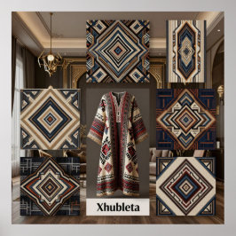 Art Deco Opulence Geometric Patterns I HER_XHU_001 ポスター