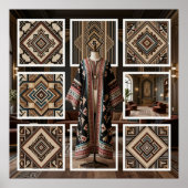 Art Deco Opulence Geometric Patterns V HER_XHU_001 ポスター (正面)