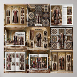 Art Deco Opulence GeometricPatterns IX HER_XHU_001 ポスター