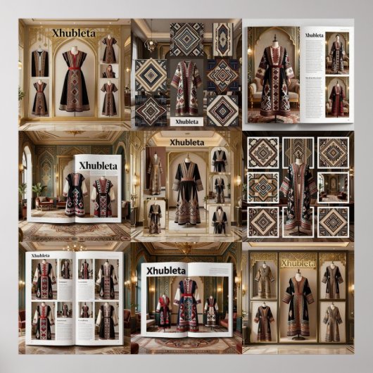 Art Deco Opulence GeometricPatterns IX HER_XHU_001 ポスター (正面)