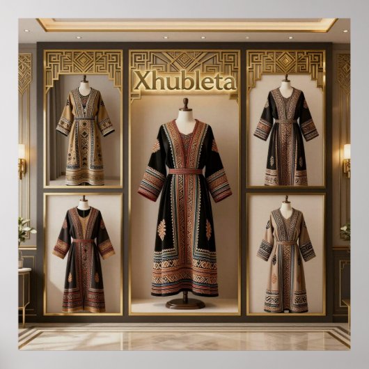 Art Deco Opulence GeometricPatternsVIIIHER_XHU_001 ポスター (正面)