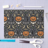 Art Deco Orange Carved Pumpkins 薄葉紙 (クラフト)