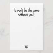 Art Deco Parisian Black and White Swans 招待状 (裏面)