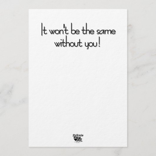 Art Deco Parisian Black and White Swans 招待状 (裏面)