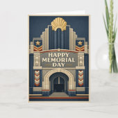 Art Deco Patriotic Architecture Memorial Day カード (正面)