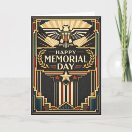 Art Deco Patriotic Memorial Day  カード