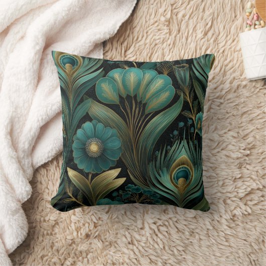 Art Deco Pattern 8 Print - Throw Pillow クッション (ブランケット)