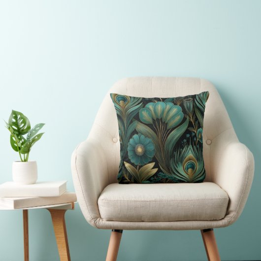 Art Deco Pattern 8 Print - Throw Pillow クッション (椅子)