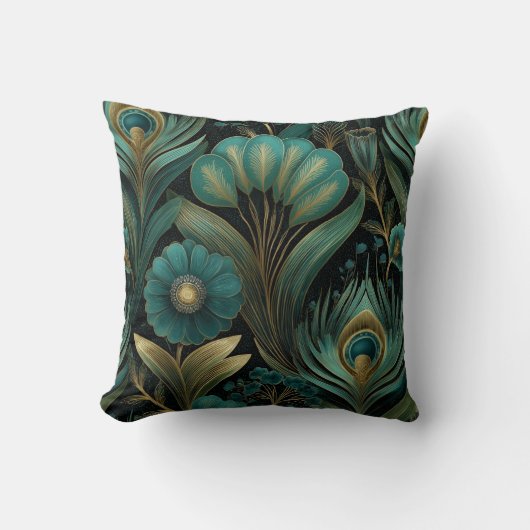 Art Deco Pattern 8 Print - Throw Pillow クッション (正面)