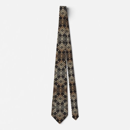 Art Deco Pattern Neck Tie ネクタイ (正面)
