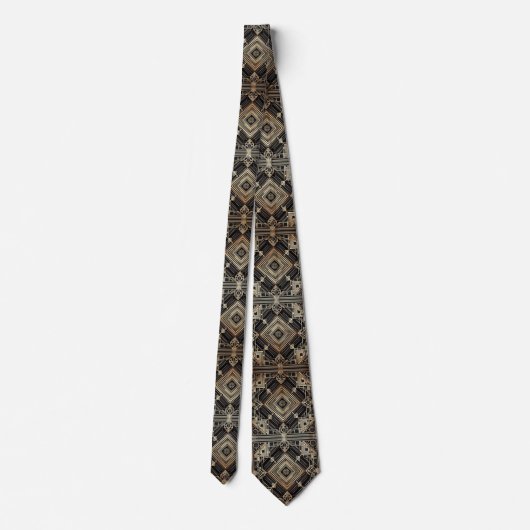 Art Deco Pattern Neck Tie ネクタイ (裏面)