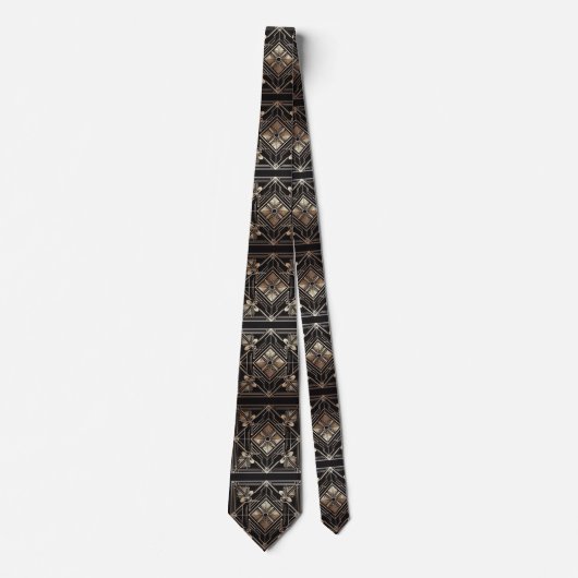 Art Deco Pattern Neck Tie ネクタイ (正面)