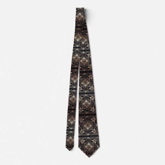 Art Deco Pattern Neck Tie ネクタイ (裏面)