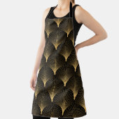 Art Deco Pattern. Seamless black and gold backgrou エプロン (インサイチュ)