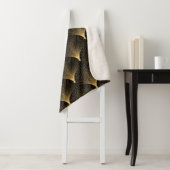 Art Deco Pattern. Seamless black and gold backgrou シェルパブランケット (インサイチュ)