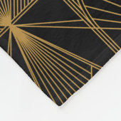 Art Deco Pattern. Seamless black and gold backgrou フリースブランケット (角)