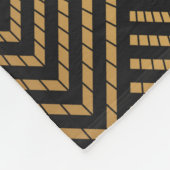 Art Deco Pattern. Seamless black and gold backgrou フリースブランケット (角)