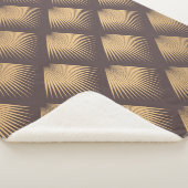 Art Deco Pattern. Seamless golden background. Mini シェルパブランケット (3/4)