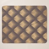 Art Deco Pattern. Seamless golden background. Mini シェルパブランケット (正面(横))