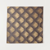 Art Deco Pattern. Seamless golden background. Mini タペストリー (正面(横))